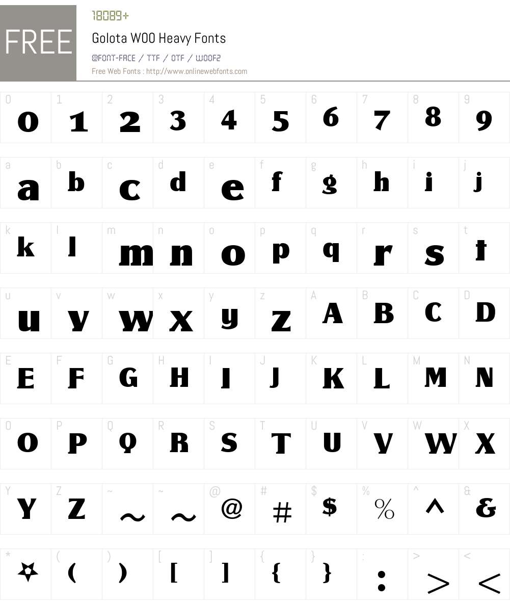 GolotaW00-Heavy Font Screenshots
