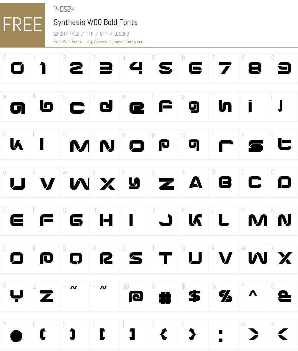Synthesis Font Screenshots