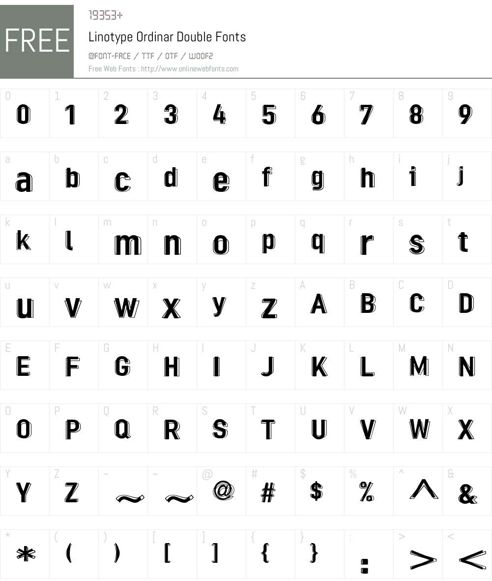 LTOrdinar Double Font Screenshots