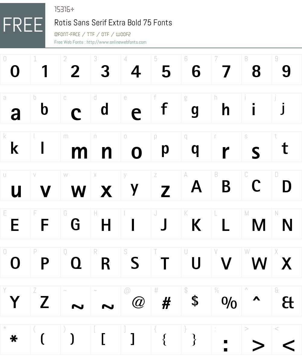RotisSansSerif Font Screenshots