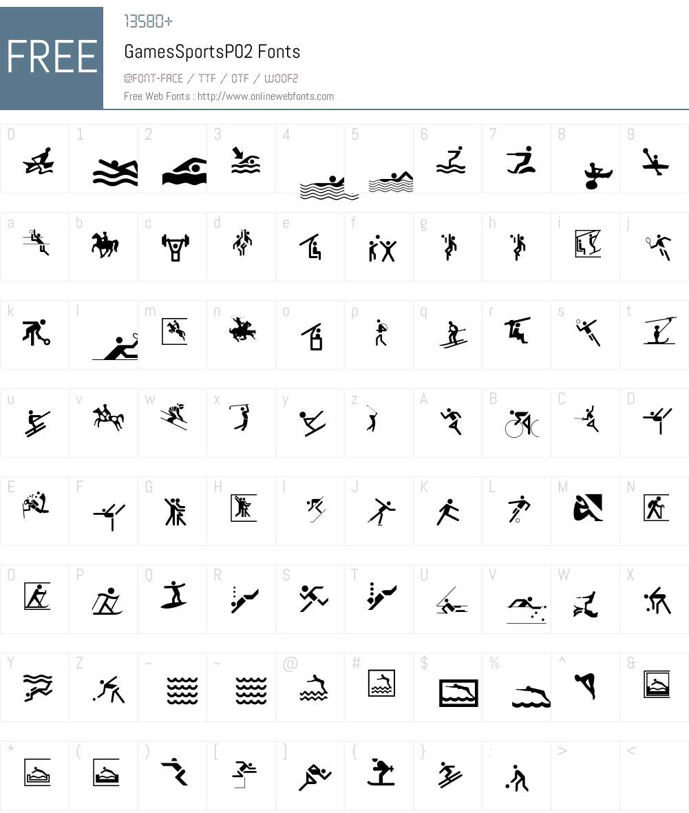 GamesSports Font Screenshots