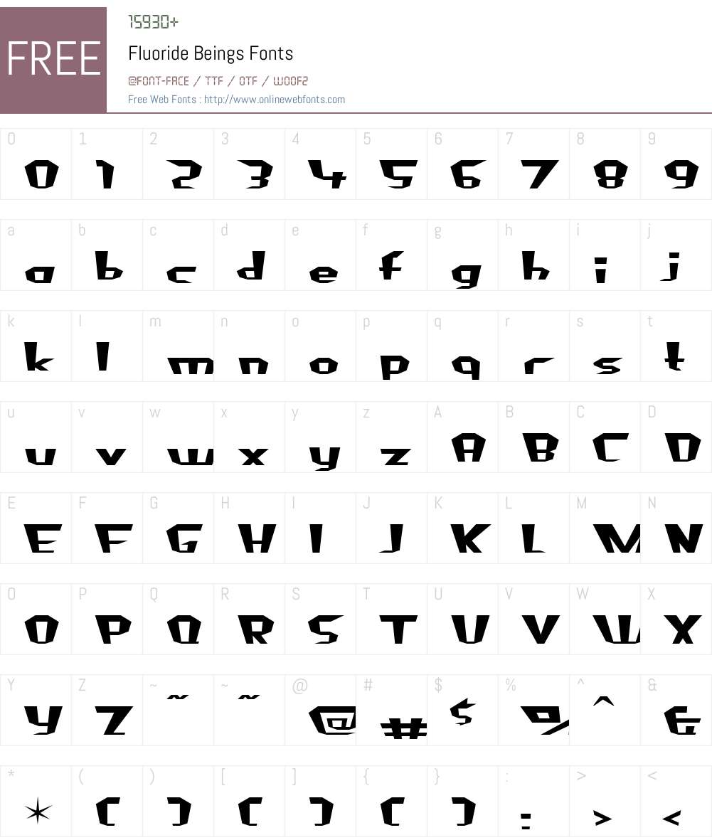Fluoride Beings Font Screenshots