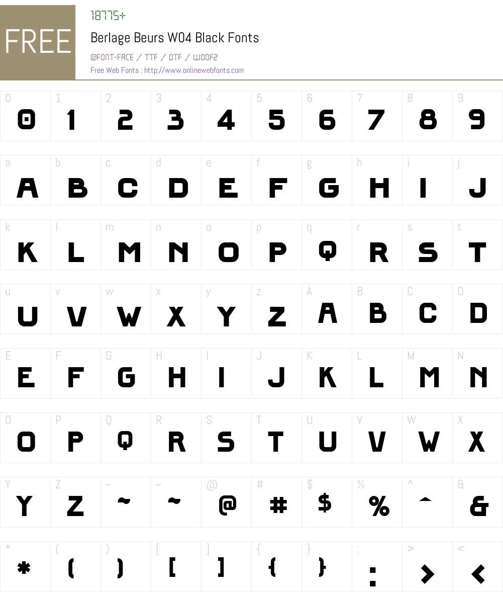 FF Berlage Beurs Font Screenshots