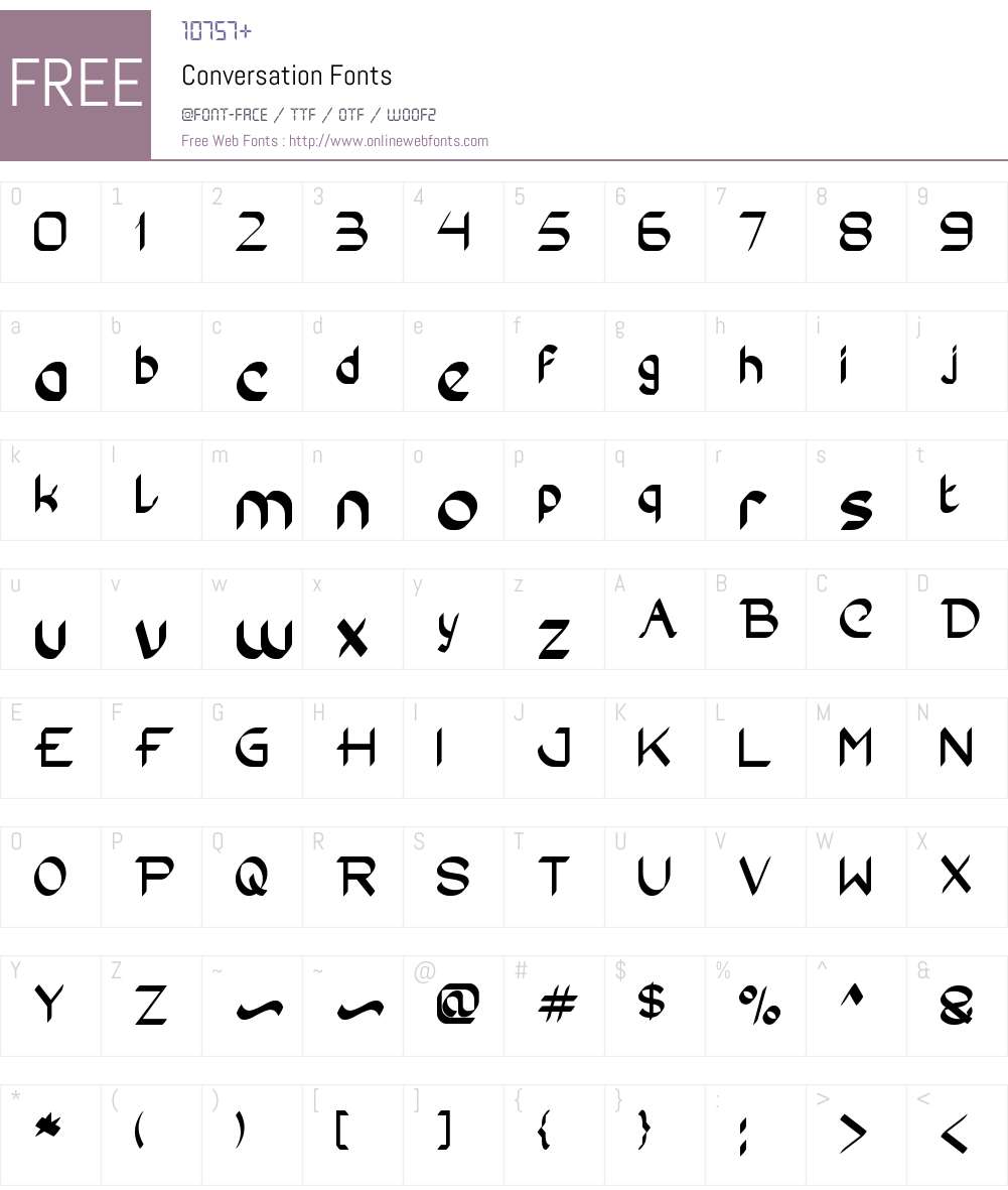 Conversation Font Screenshots