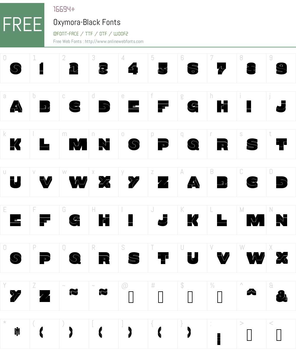 Oxymora Font Screenshots