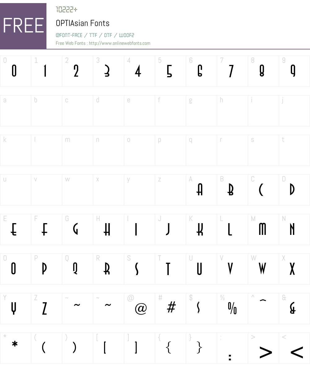 O Font Screenshots