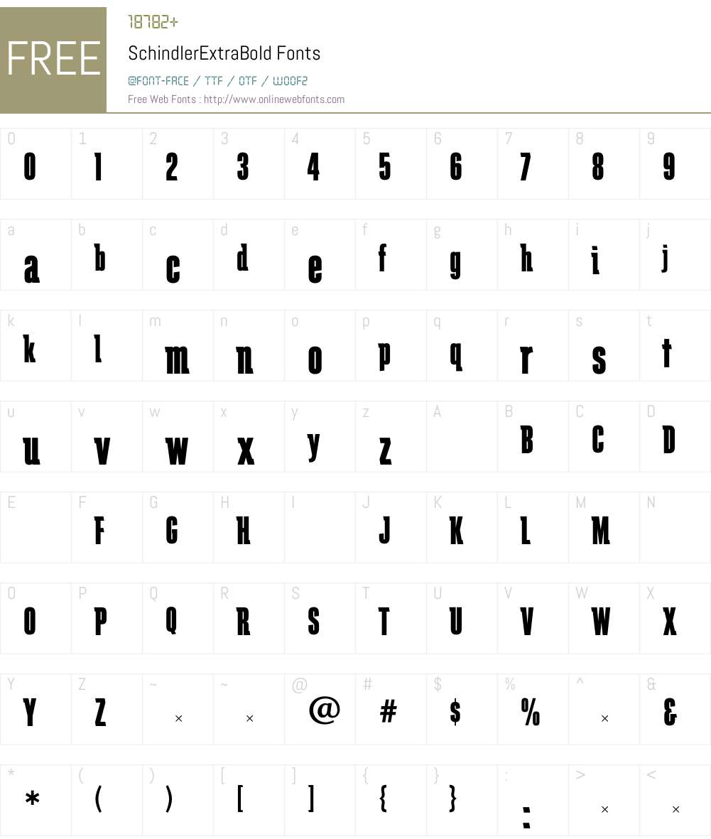 SchindlerExtraBold Font Screenshots