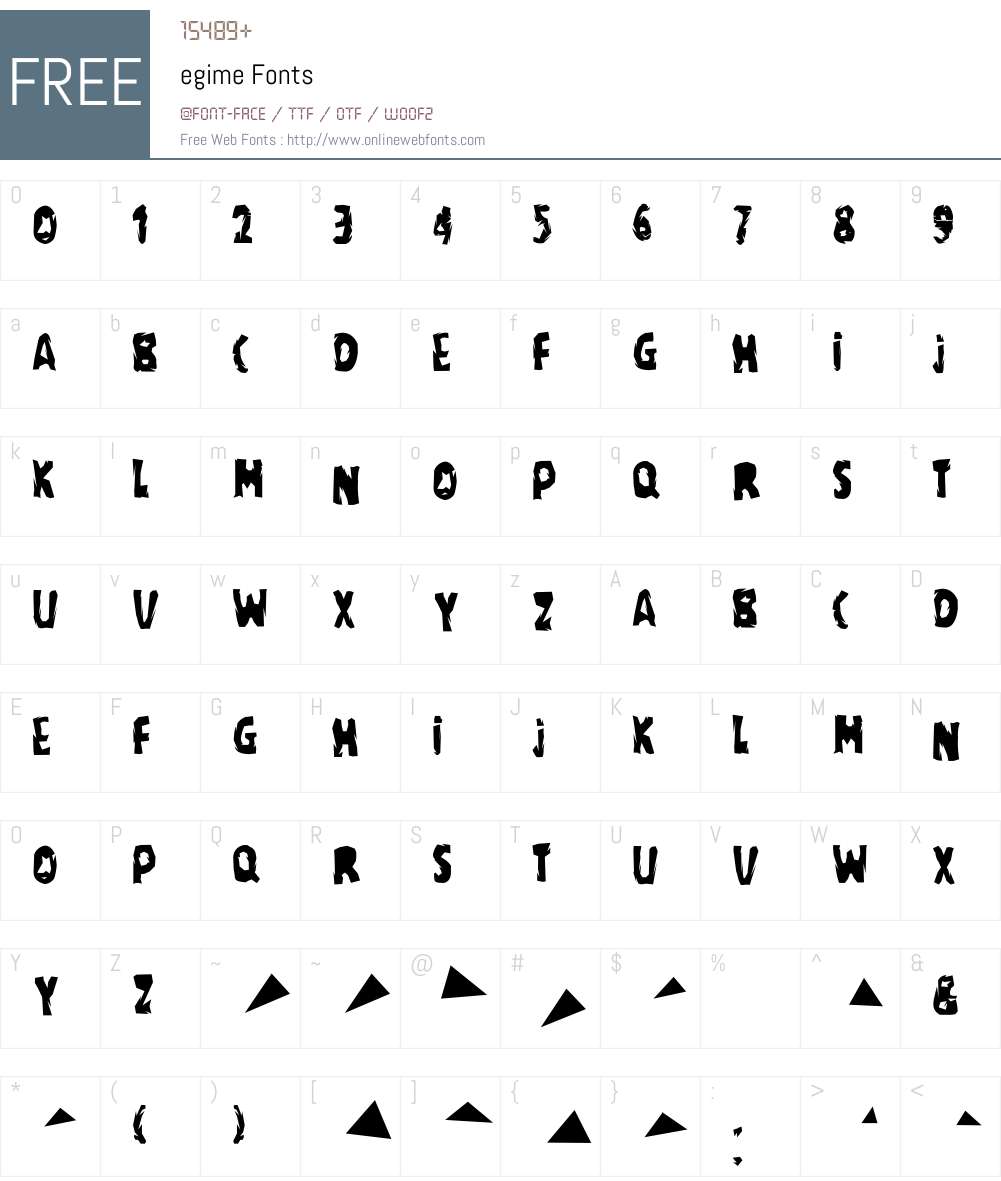 egime Font Screenshots