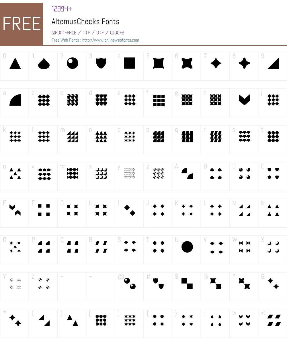 Altemus Font Screenshots