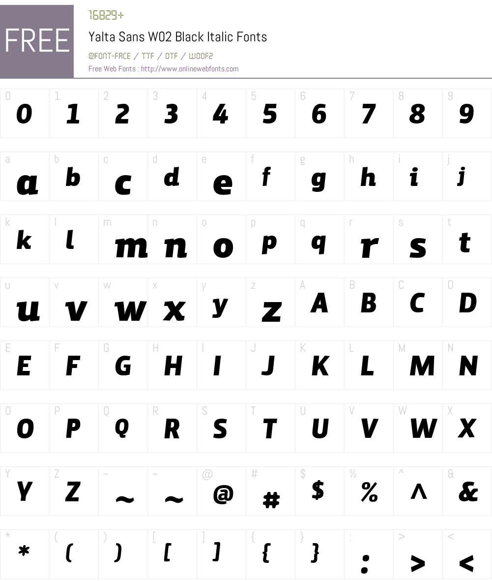 Yalta Sans Font Screenshots