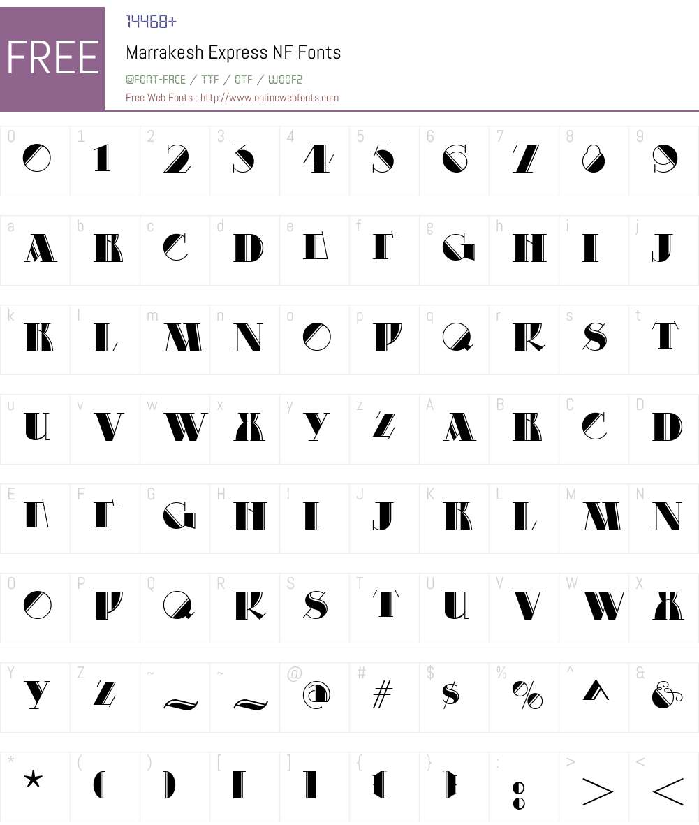 Marrakesh Express NF Font Screenshots