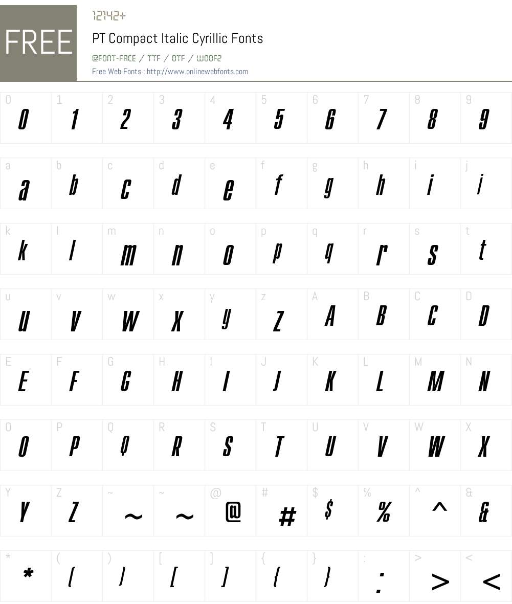 CompactC Font Screenshots