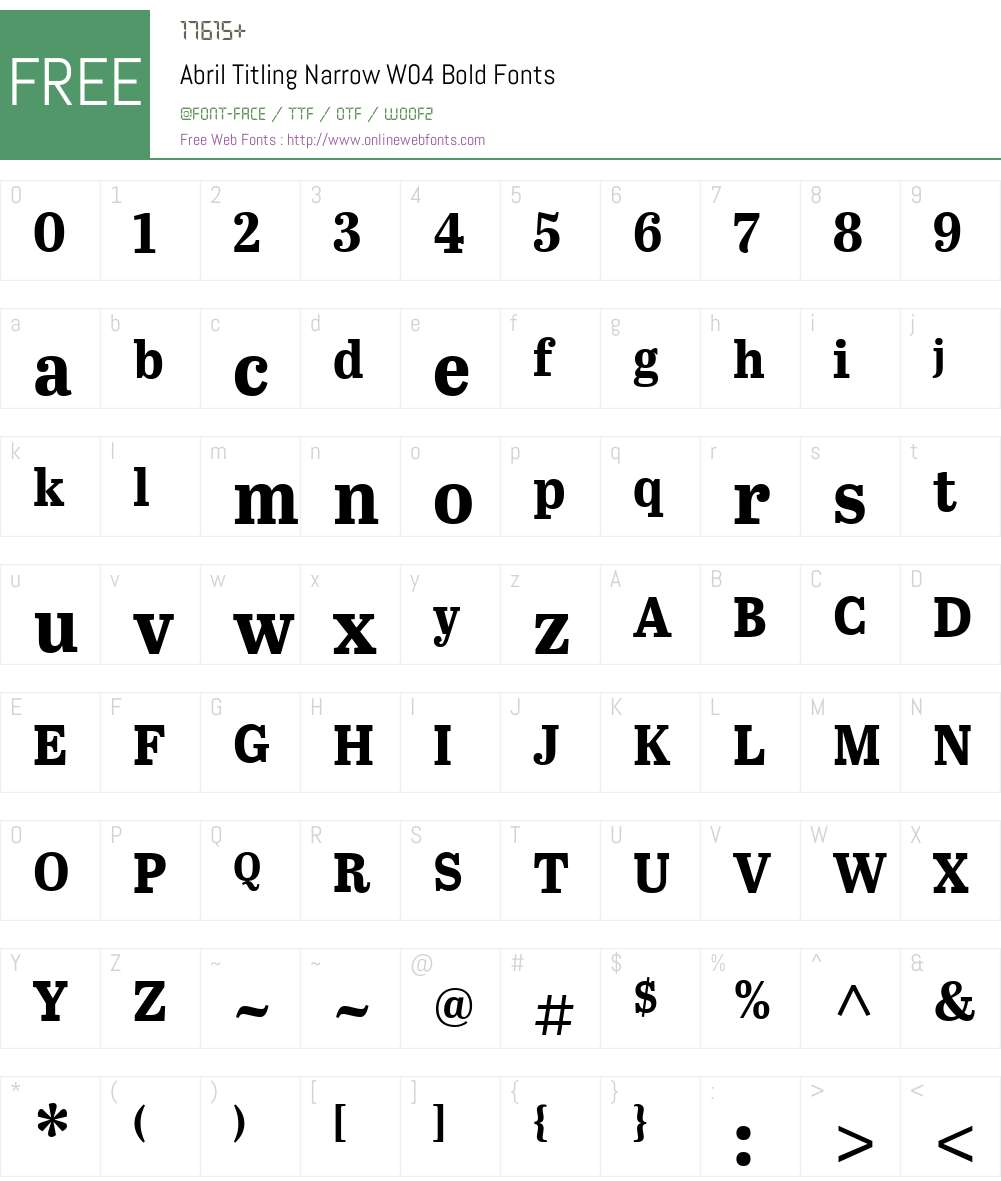 Abril Titling Font Screenshots