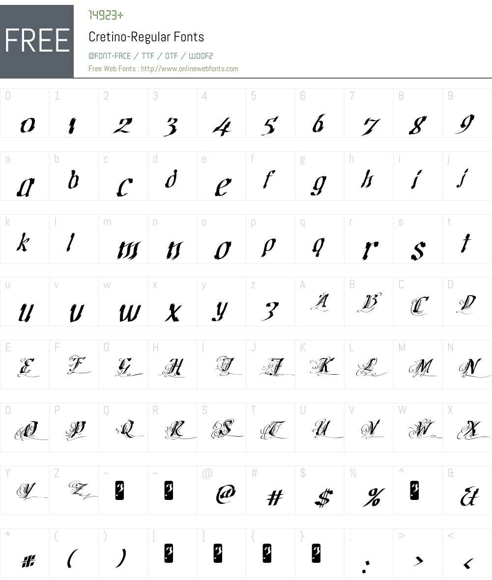 Cretino Font Screenshots