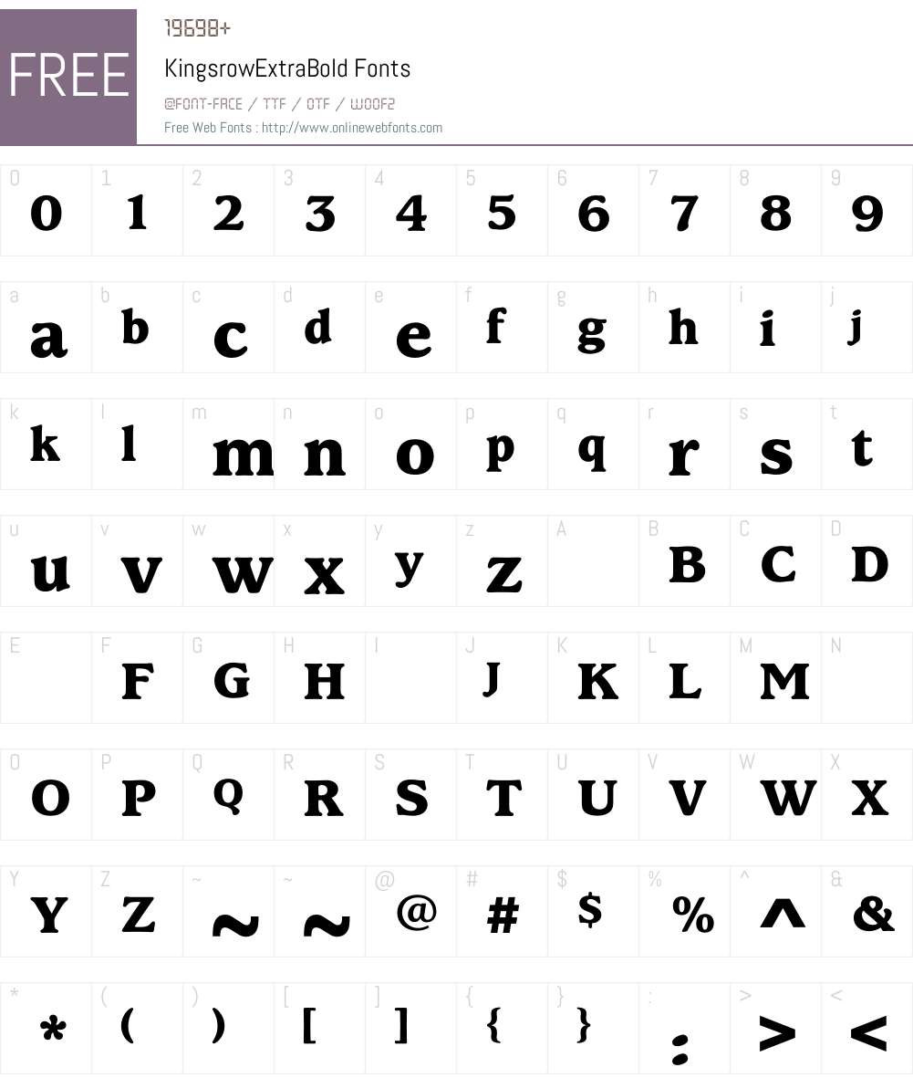 KingsrowExtraBold Font Screenshots