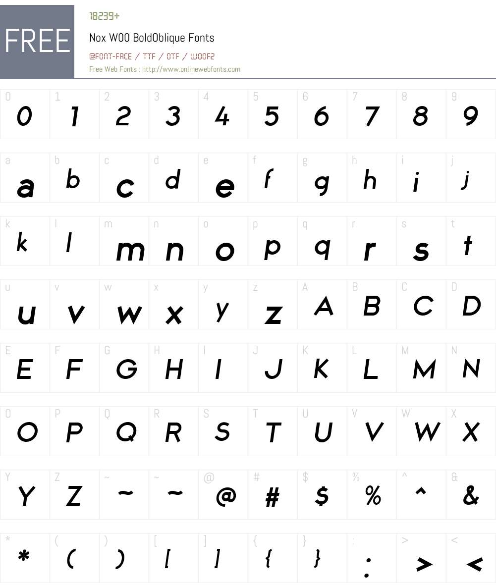 Nox Font Screenshots