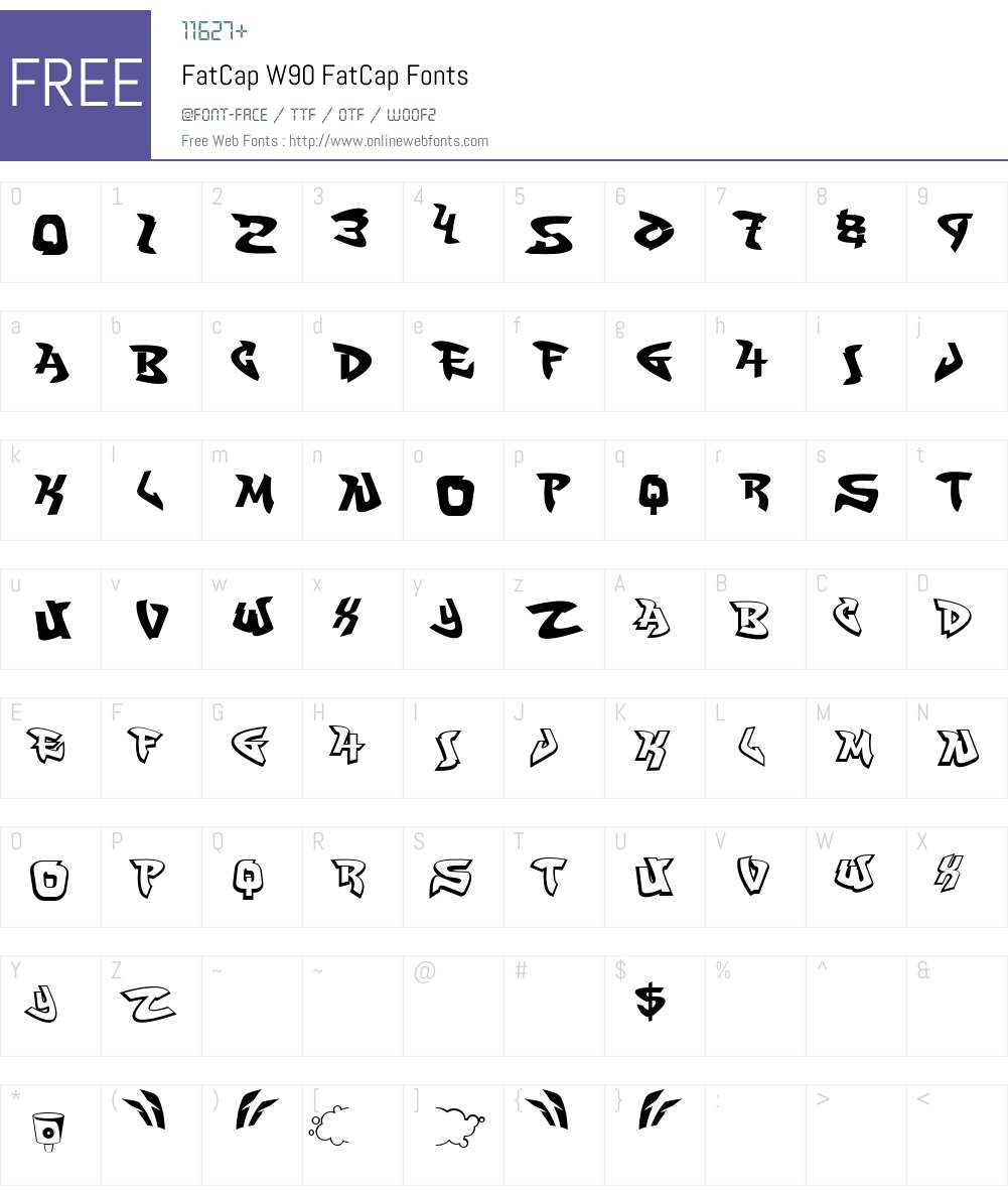 FatCapW90-FatCap Font Screenshots