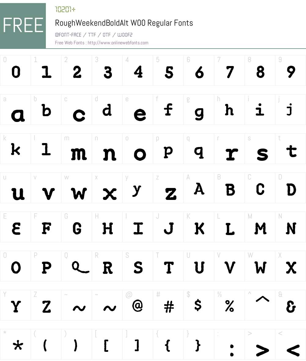 Rough Weekend Font Screenshots