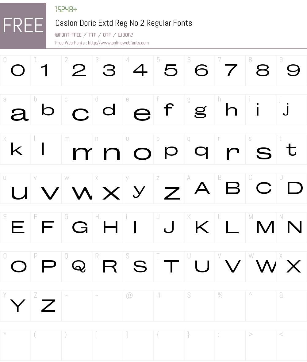 Caslon Doric Extd Reg No 2 Font Screenshots