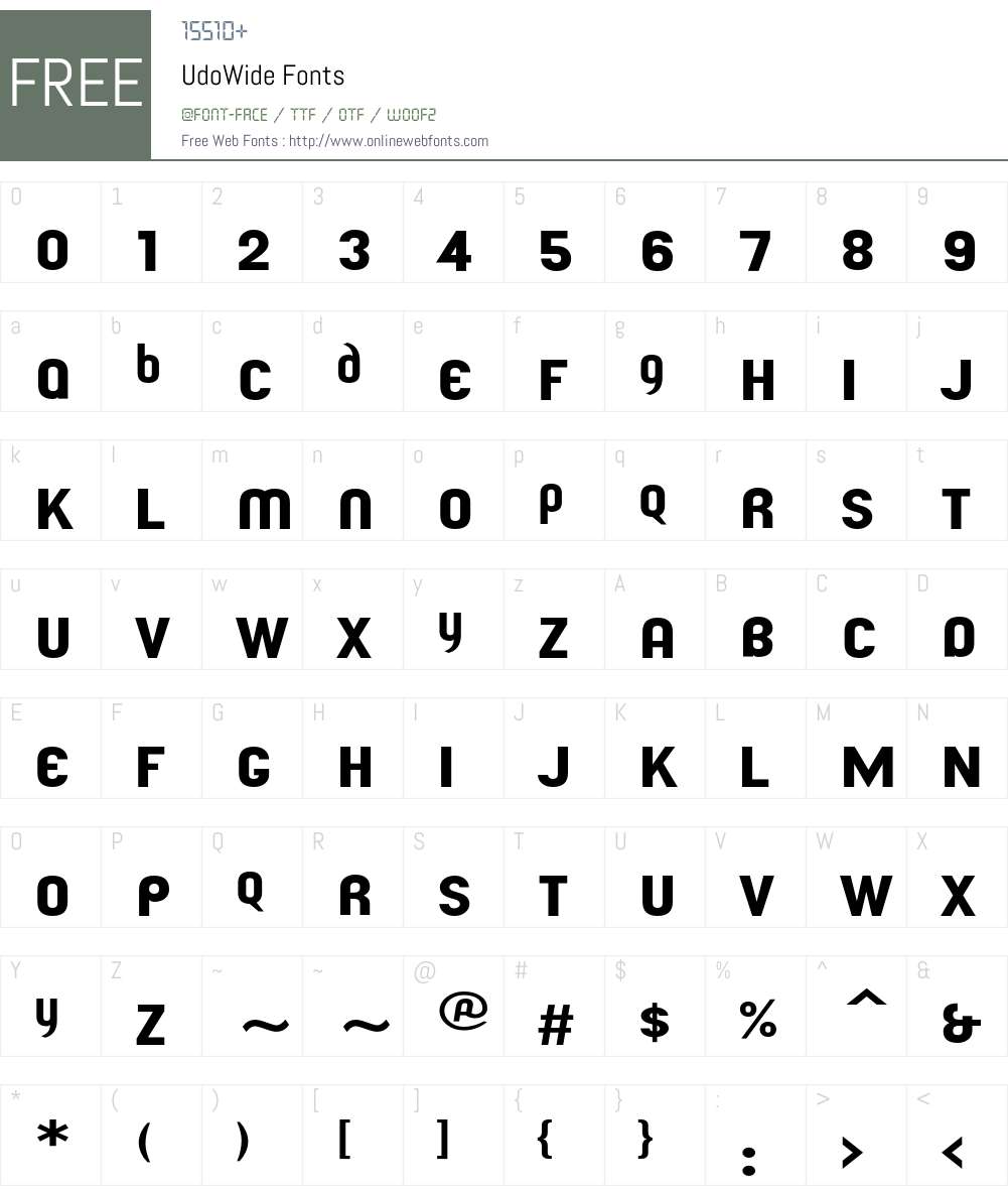 UdoWide Font Screenshots