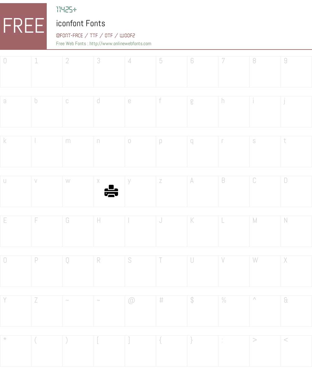 iconfont Font Screenshots
