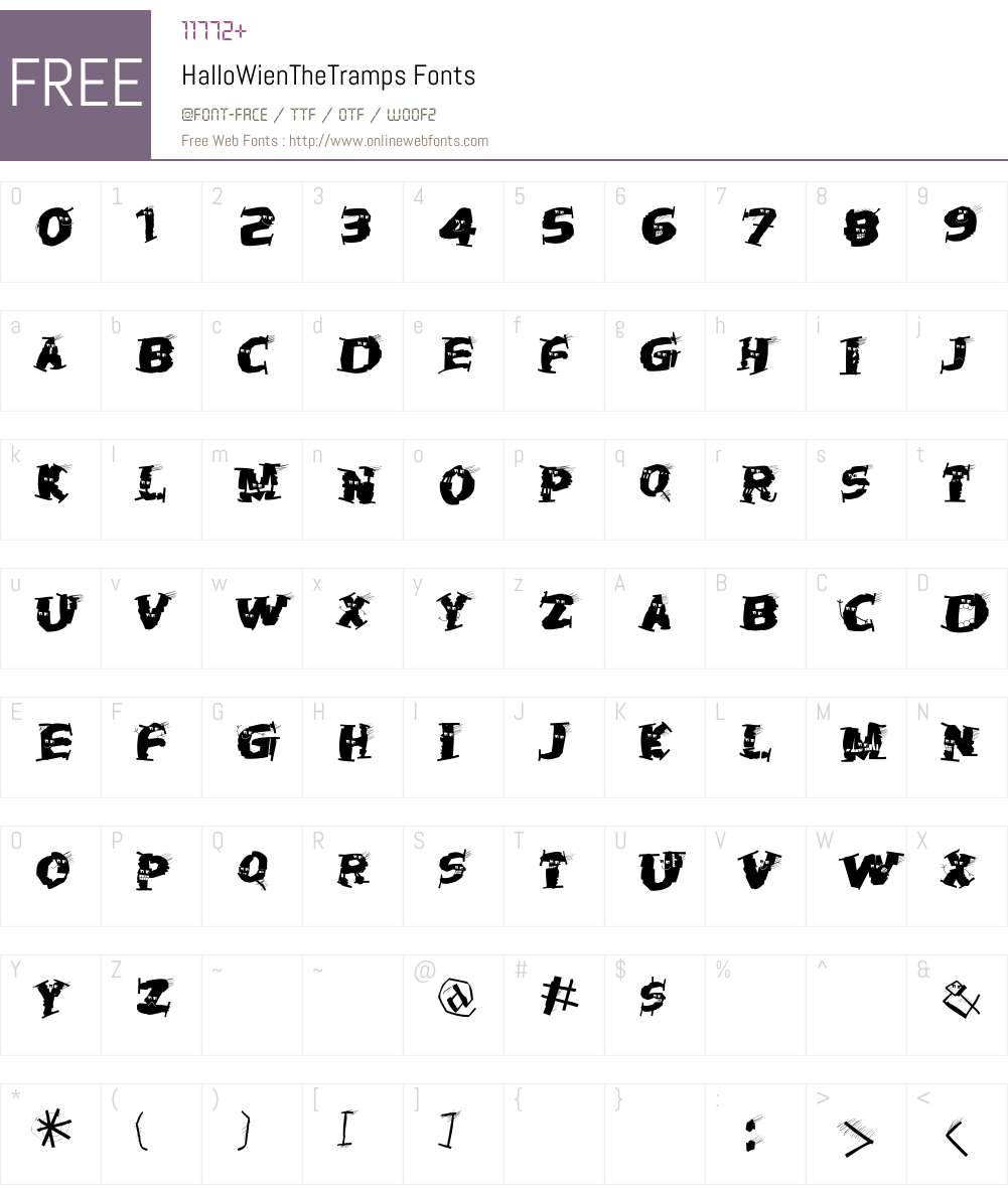 HalloWienTheTramps Font Screenshots