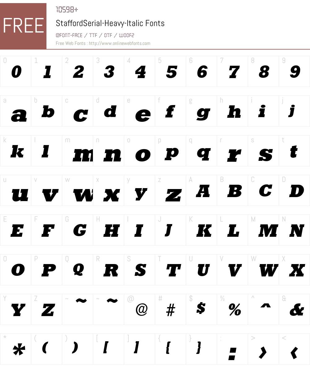 StaffordSerial-Heavy Font Screenshots