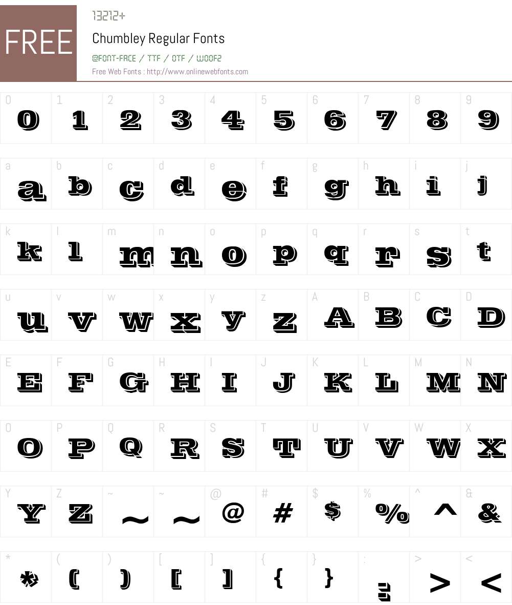 Chumbley Font Screenshots