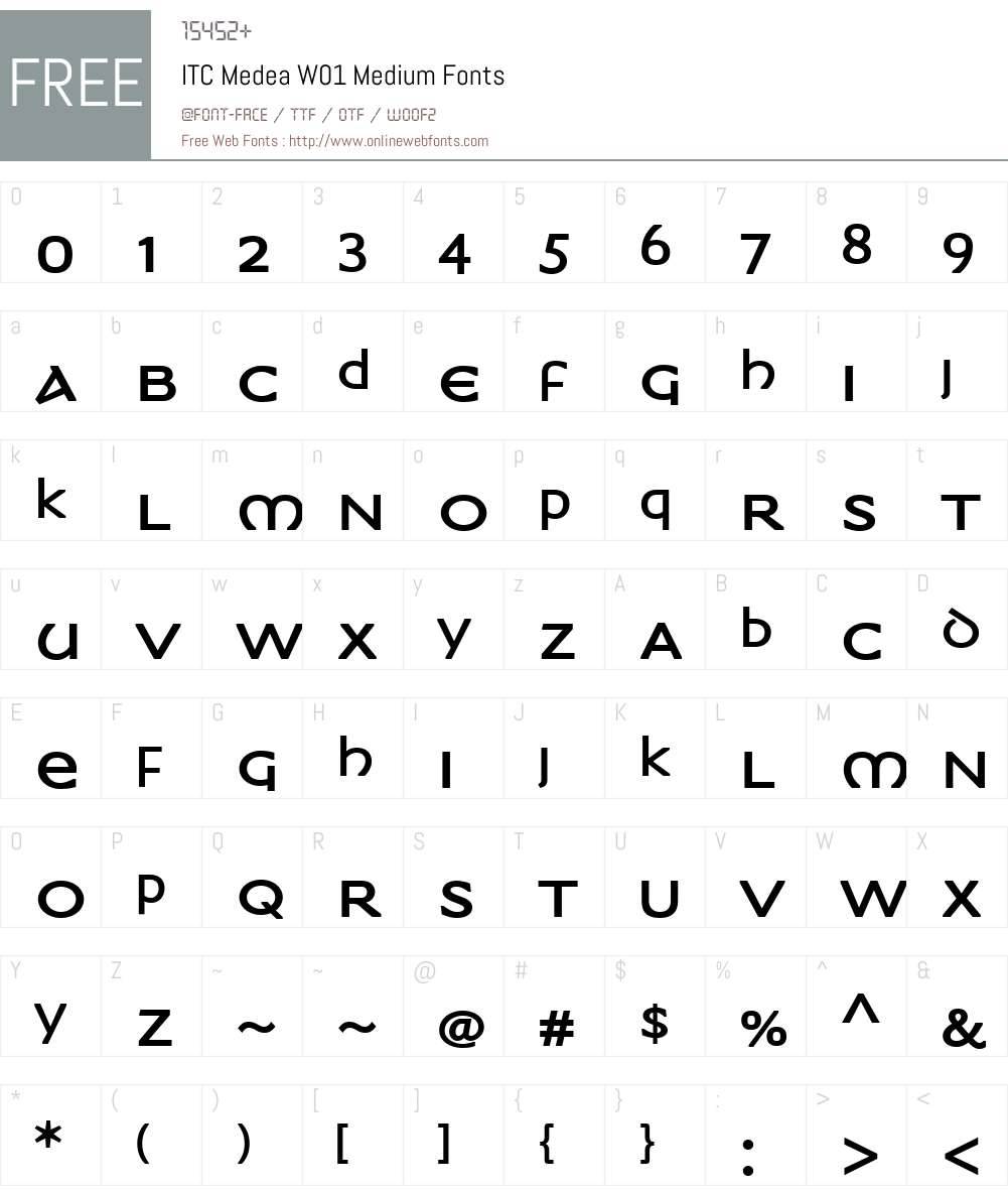 ITCMedeaW01-Medium Font Screenshots
