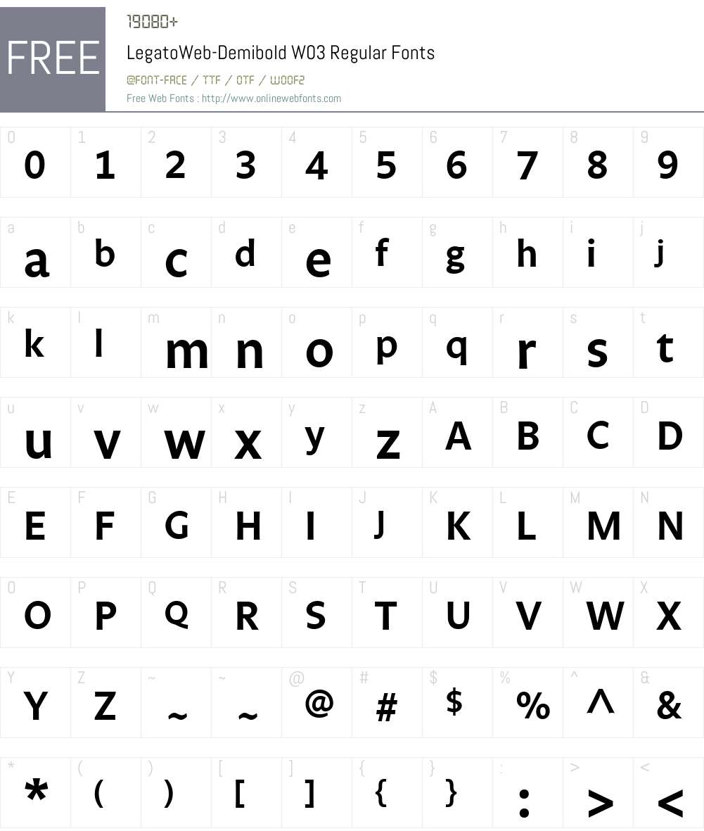 FF Legato Font Screenshots