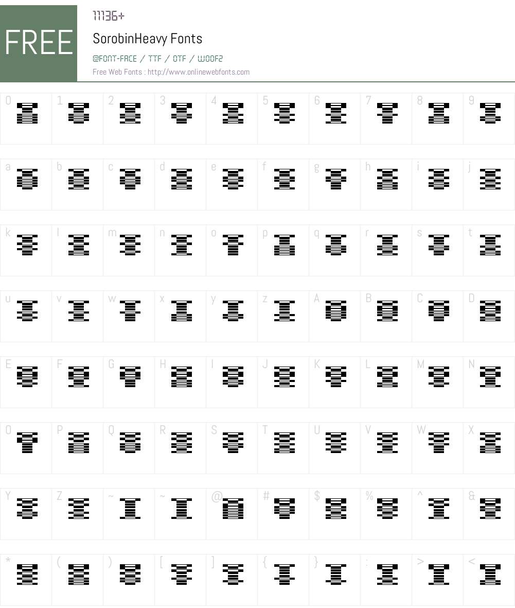 Sorobin Font Screenshots