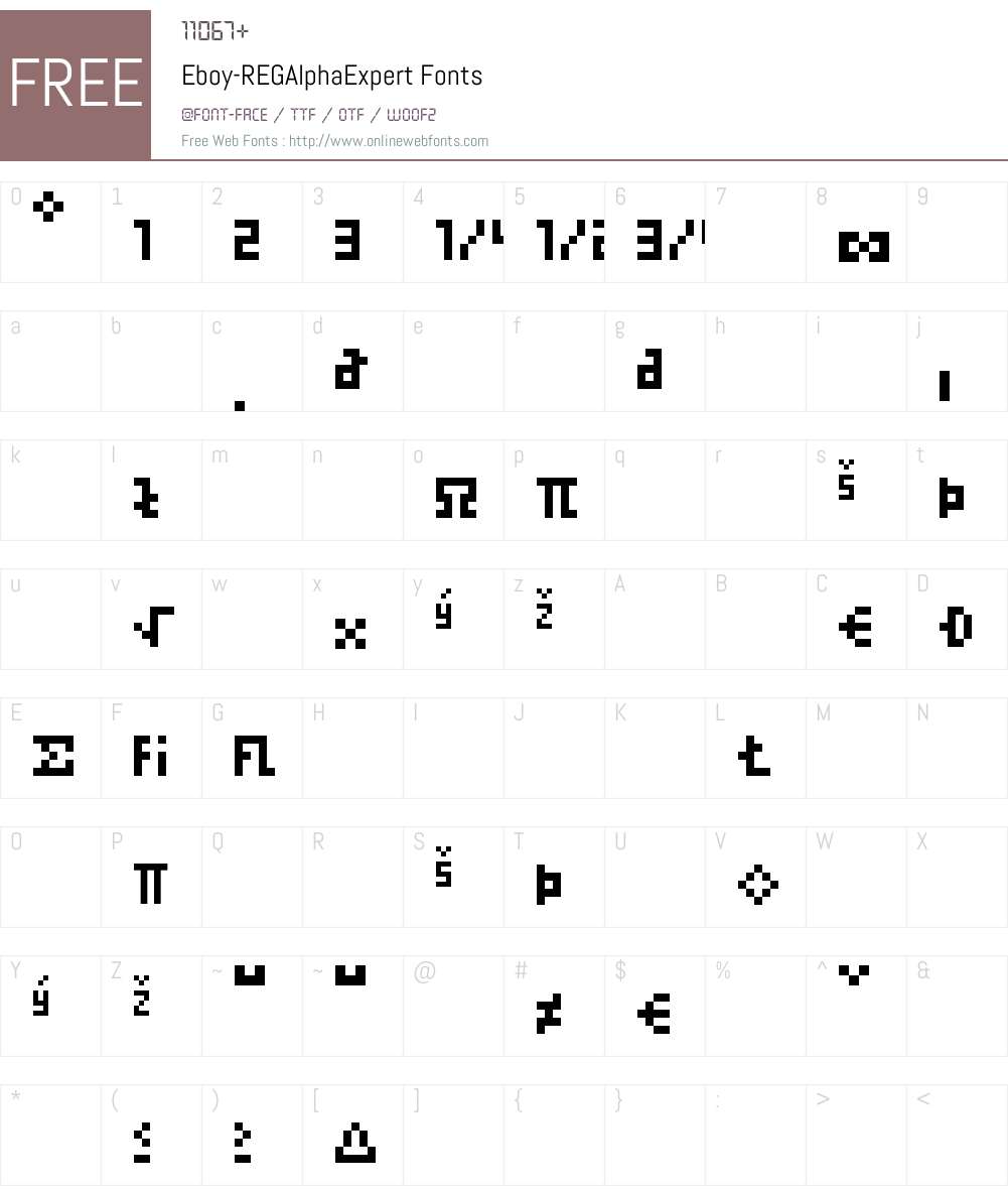 Eboy Font Screenshots