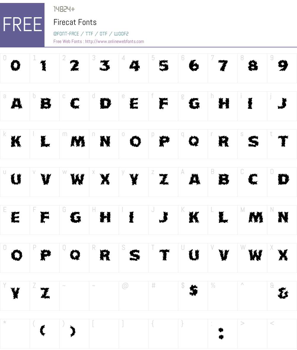 Firecat Font Screenshots
