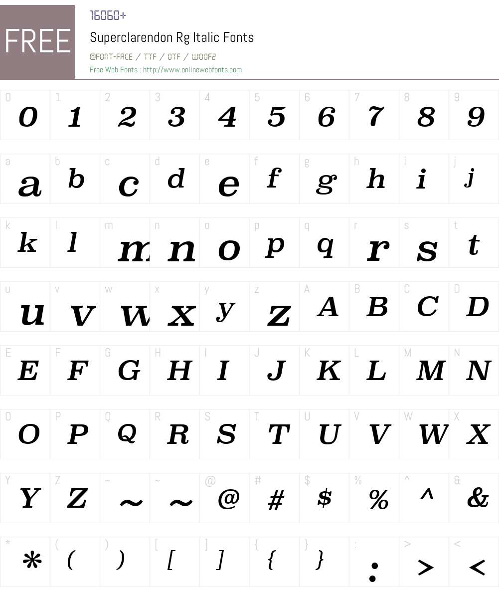 Superclarendon Font Screenshots