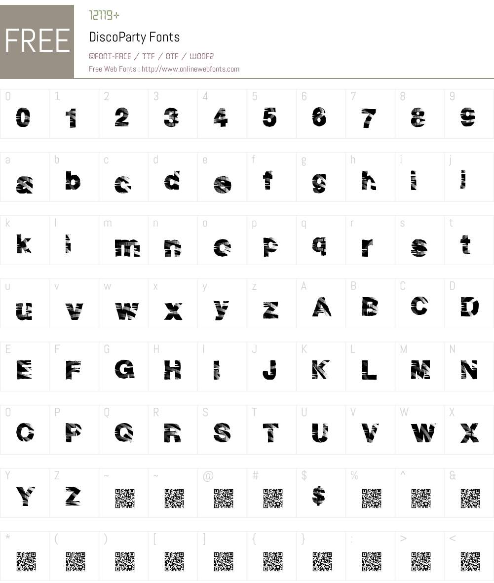 DiscoParty Font Screenshots