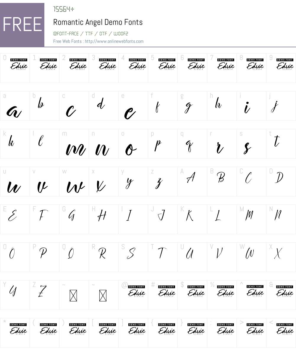 Romantic Angel Demo 1.001;Fontself Maker 3.5.7 Fonts Free Download ...