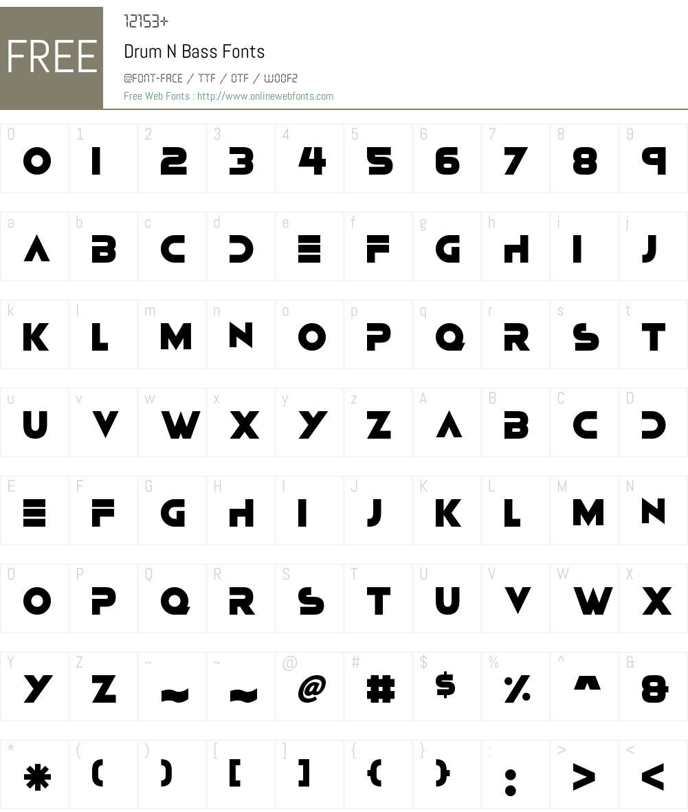 Drum N Bass 1.00;February 25, 2021;FontCreator 12.0.0.2567 64bit Fonts