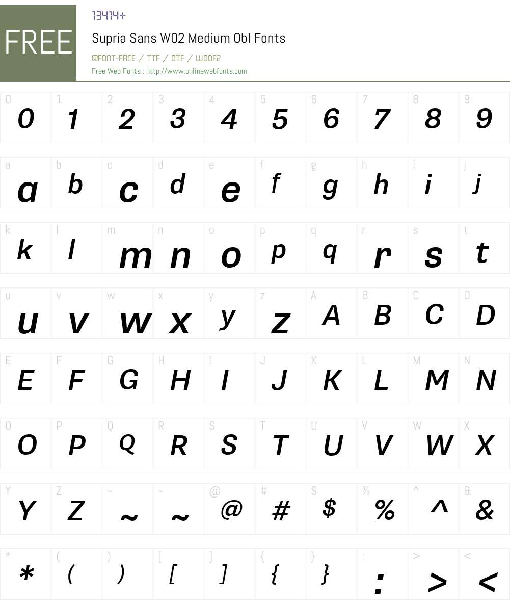 Supria Sans Font Screenshots