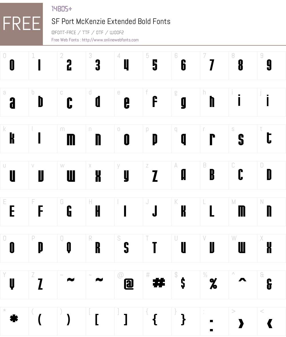 SF Port McKenzie Extended Font Screenshots