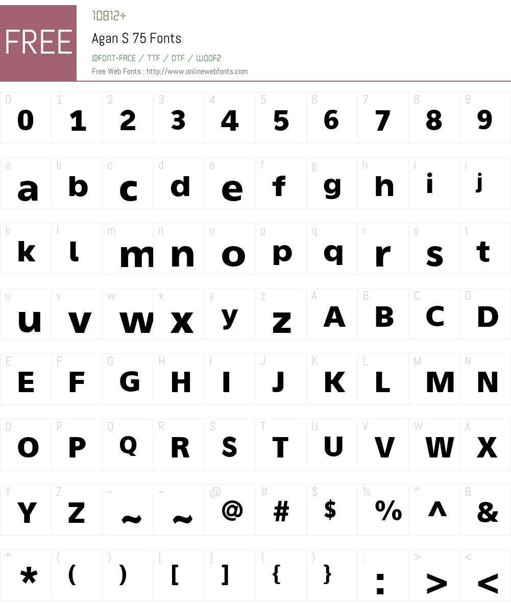 Agan S Font Screenshots