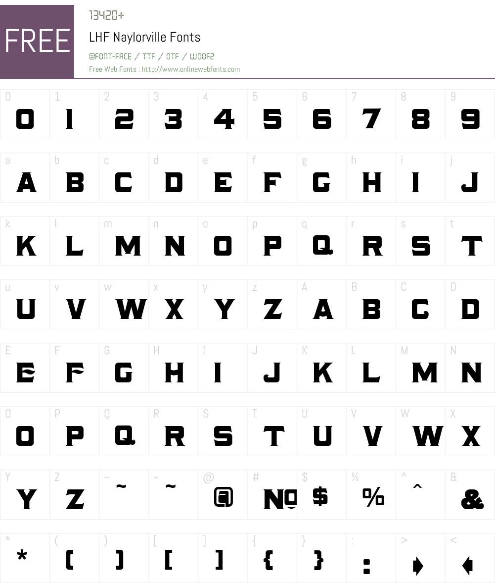 LHF Naylorville Font Screenshots
