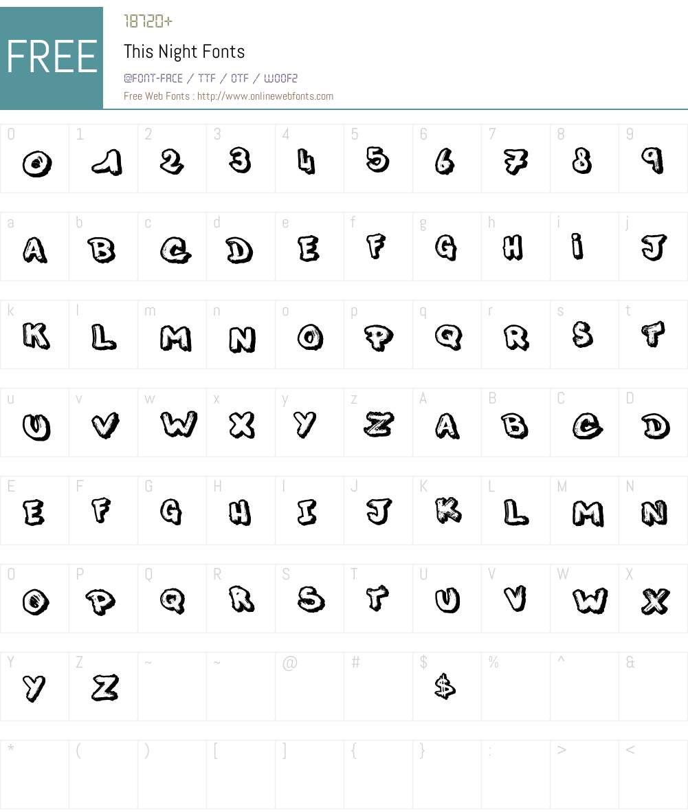 This Night Font Screenshots