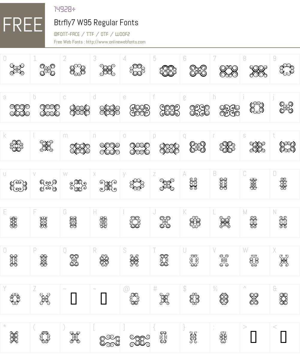 Btrfly7 Font Screenshots
