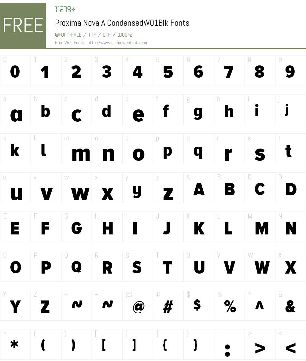 ProximaNovaACondensedW01-Blk Font Screenshots