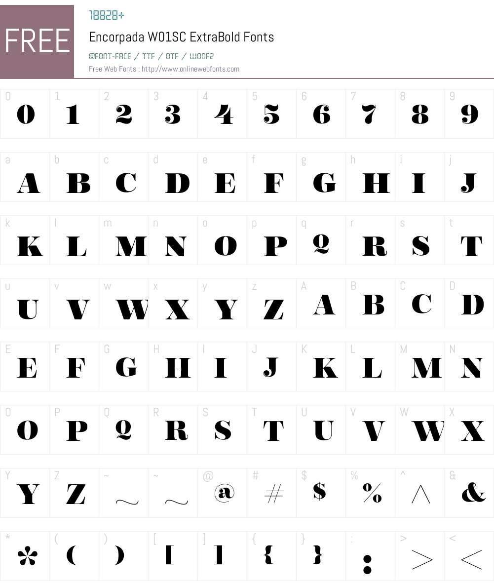 EncorpadaW01SC-ExtraBold Font Screenshots