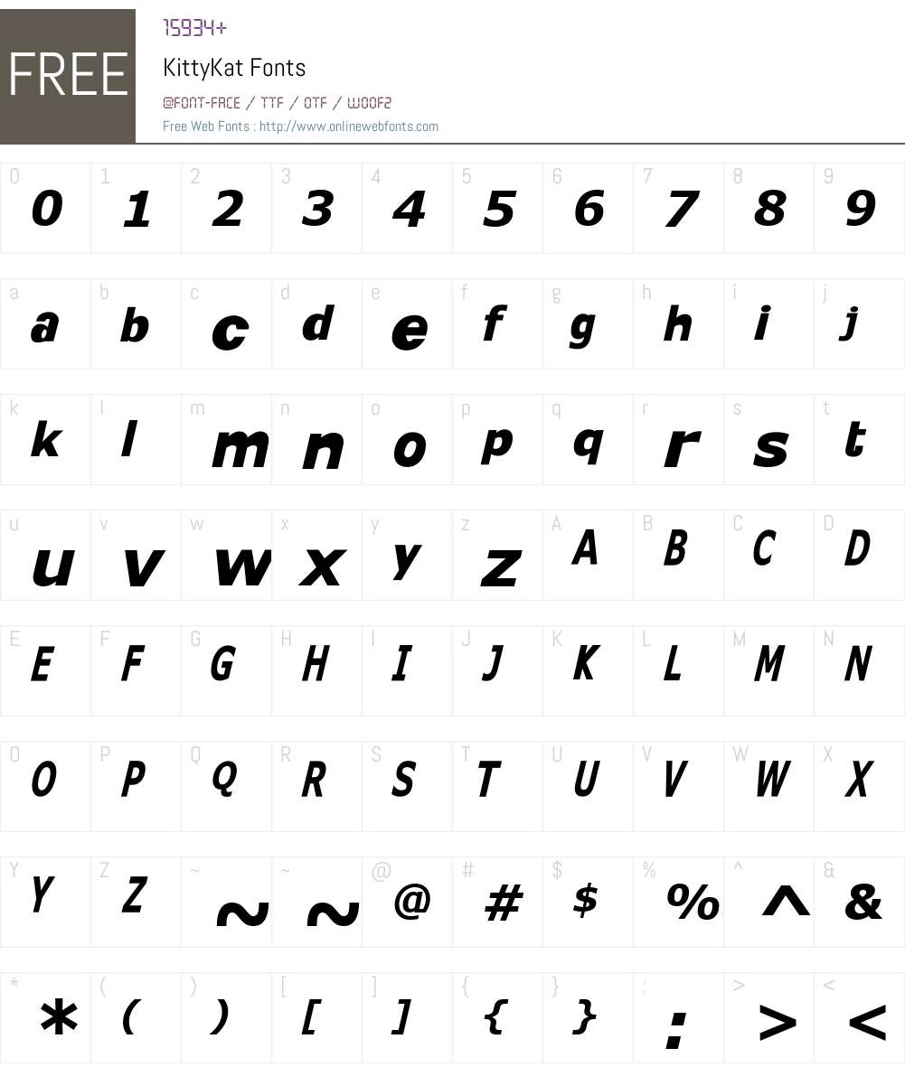 KittKat Font Screenshots