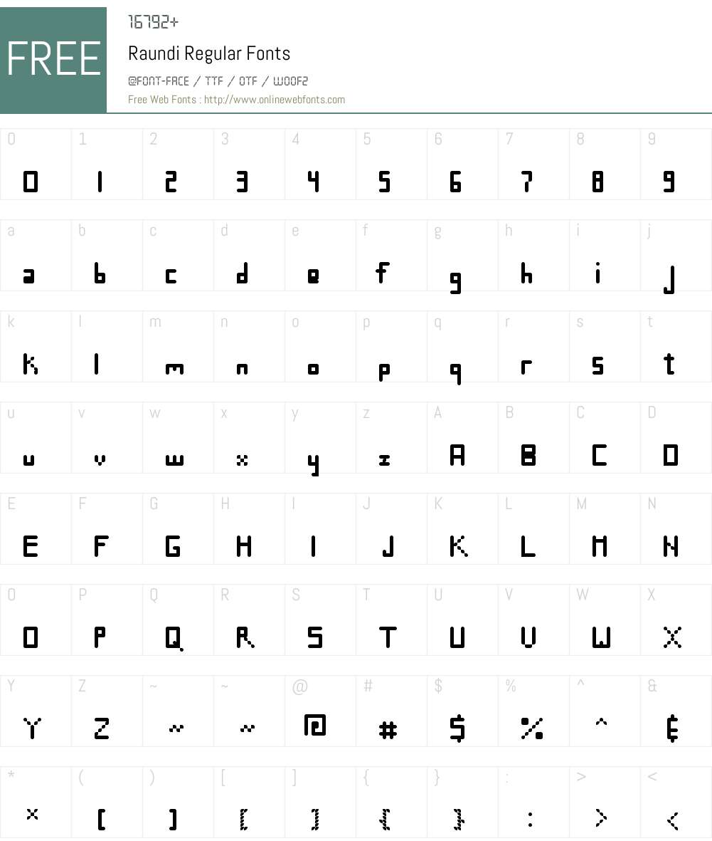 Raundi Font Screenshots