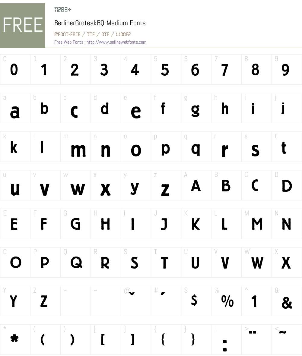 BerlinerGroteskBQ Font Screenshots