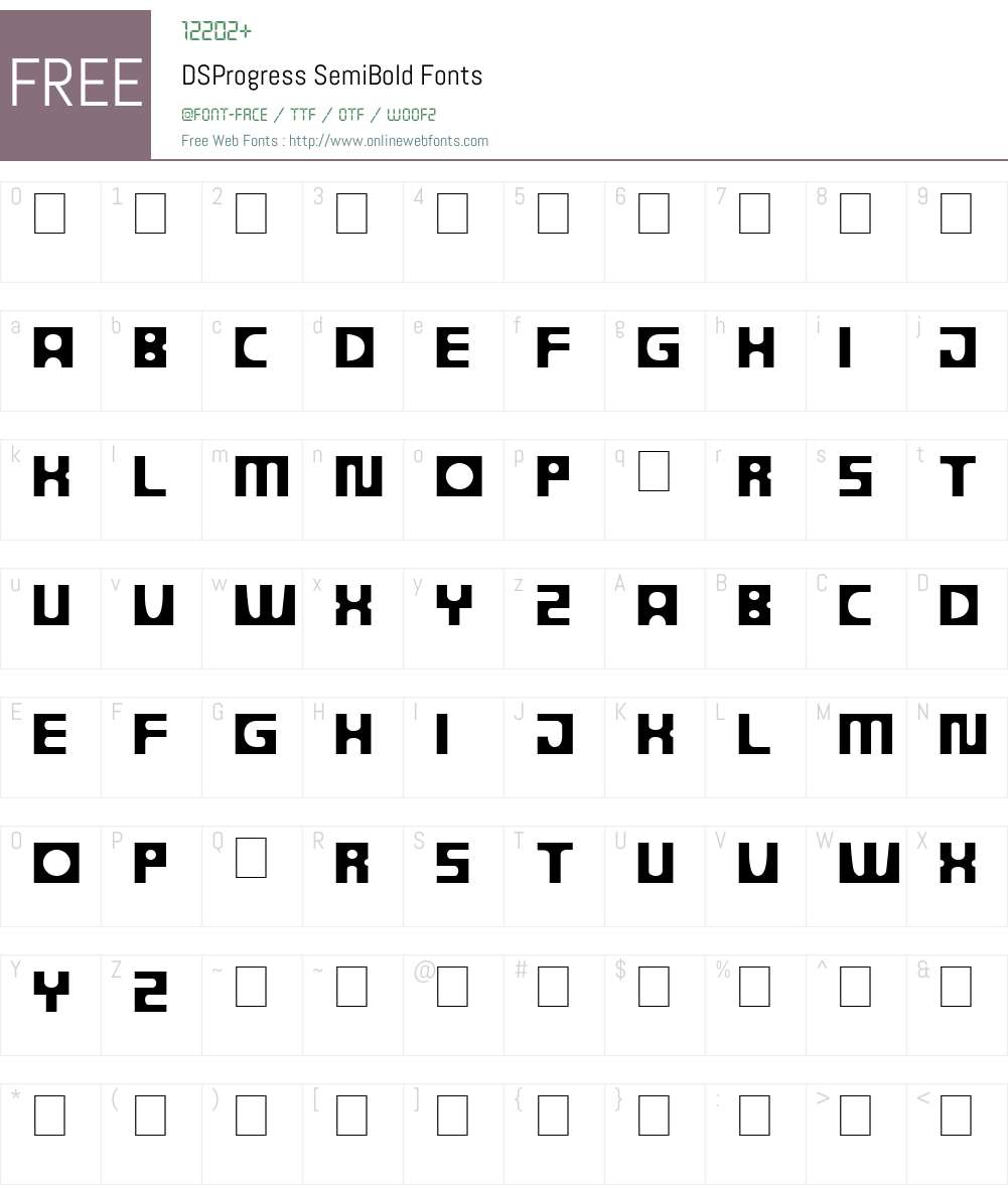 DS Progress Font Screenshots