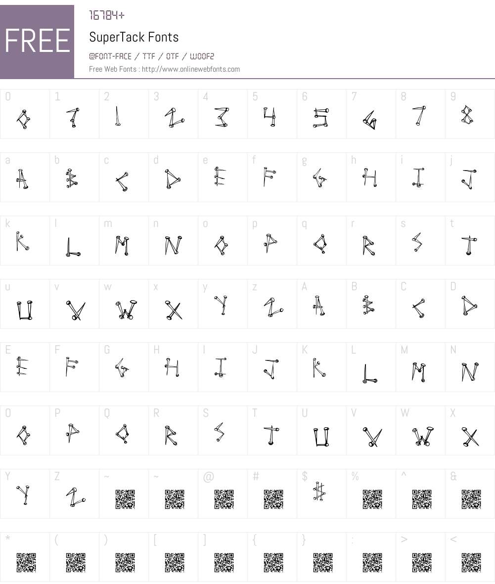 SuperTack Font Screenshots